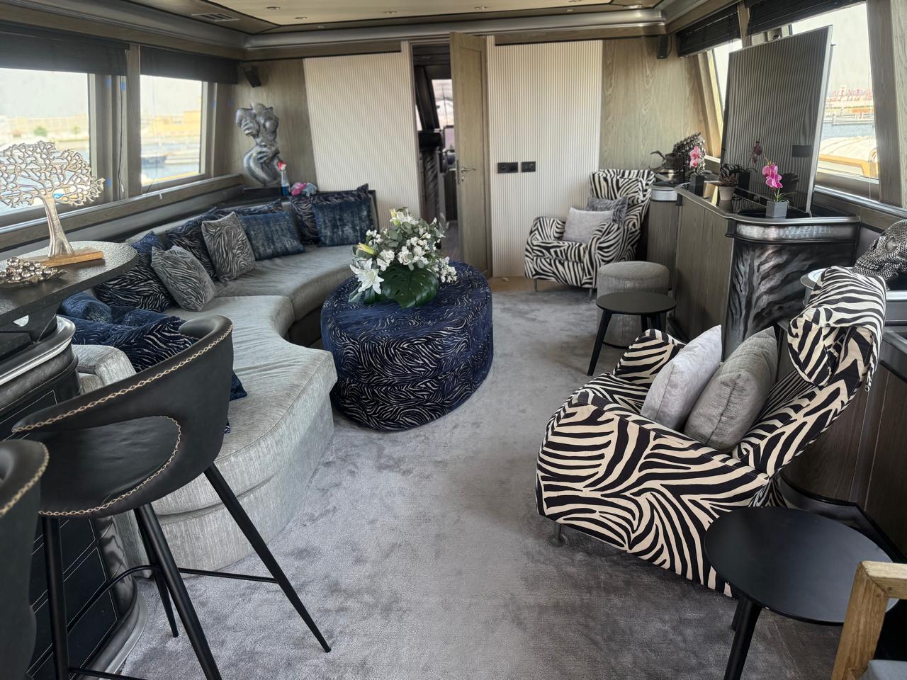 Embroidered logo on car seat headrest - Al Ettisam Dubai, custom car interiors